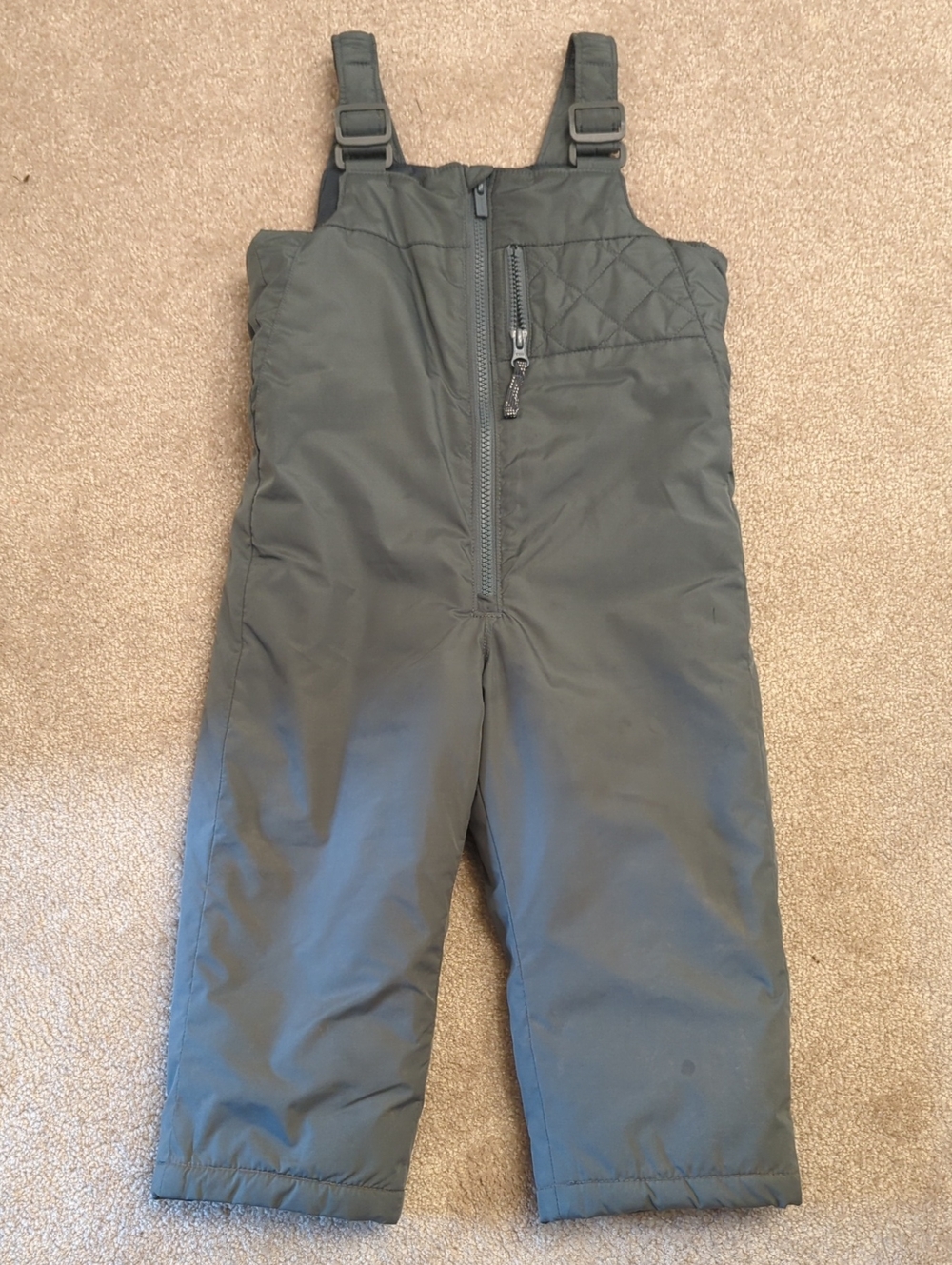 Old Navy Kids Gray Insulated Snow Overalls, 3T
